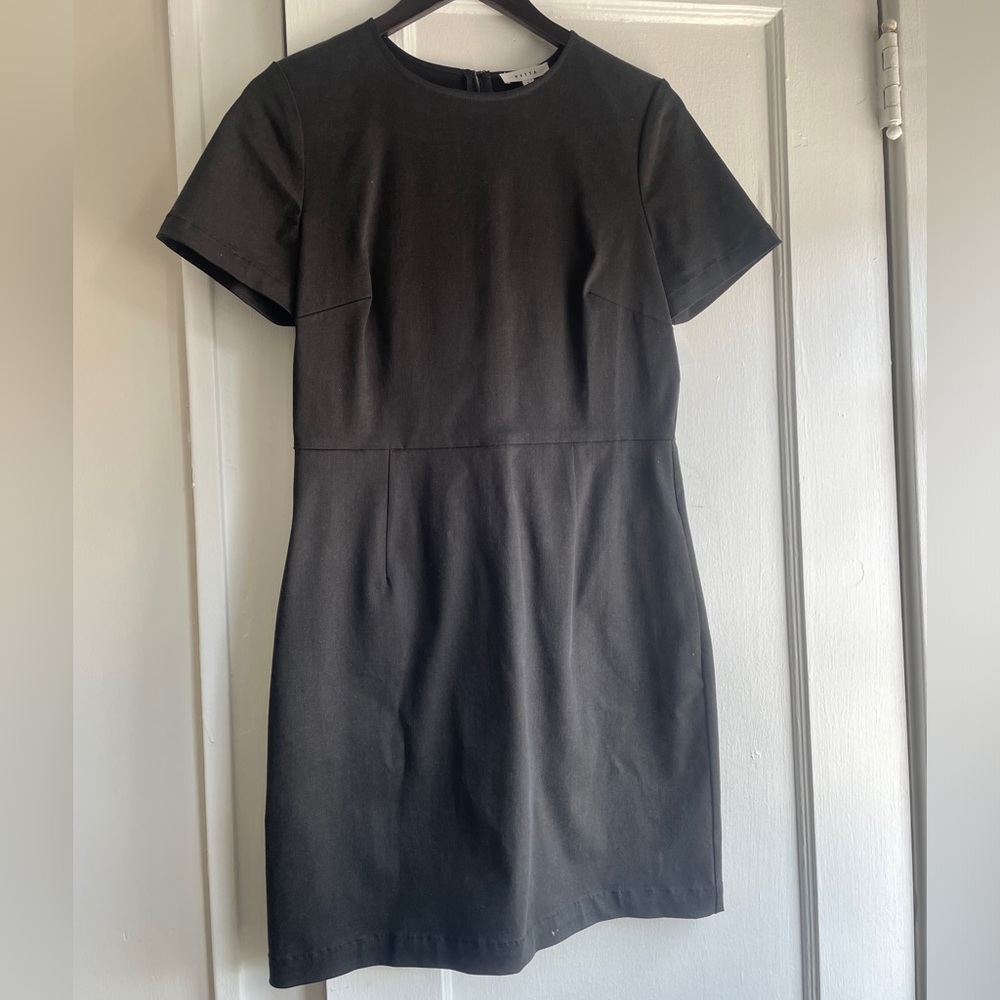 Vetta Capsule Dress - Black Faux Suede